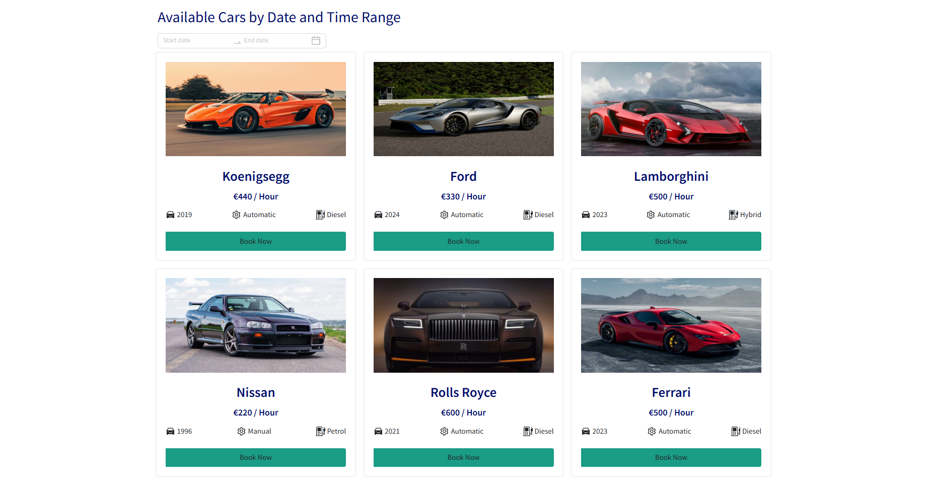 Car Rental Website Preview